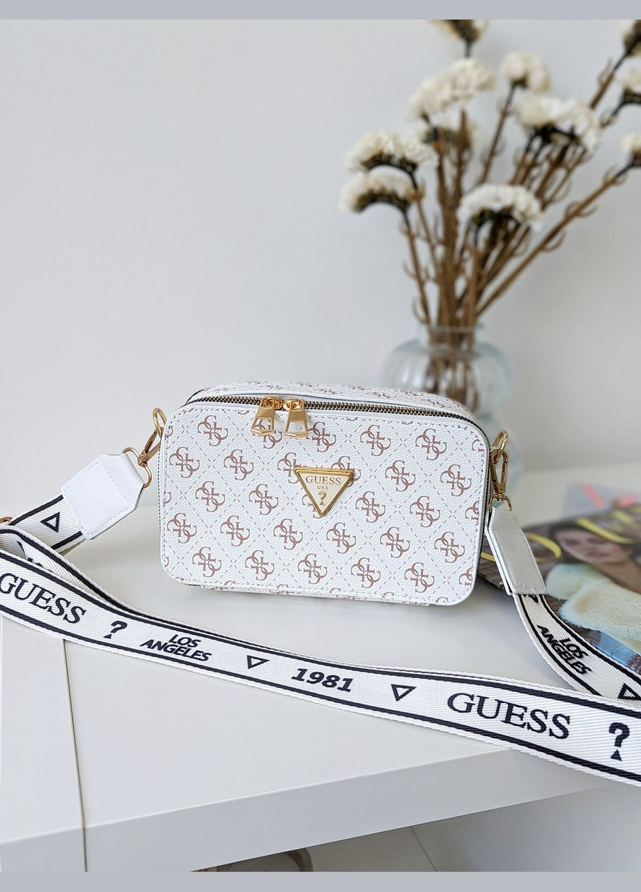 Сумка жіноча білий крос-боді міні лого No Brand (322464419)