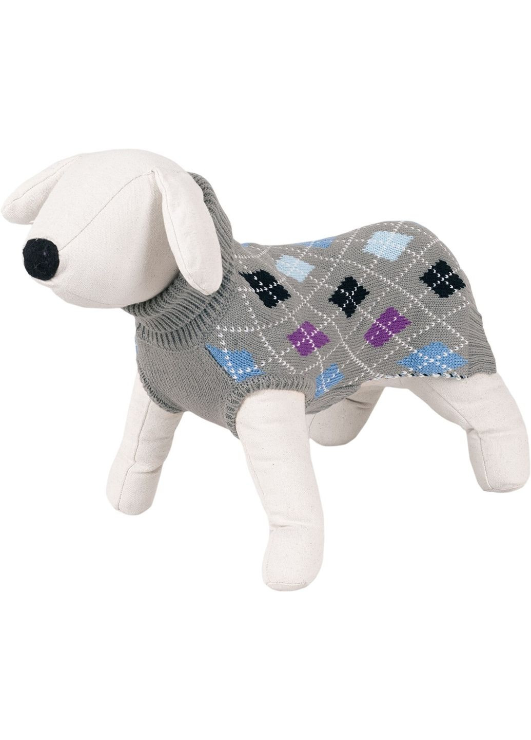 Светр для собак, сірий/ромб, M, 30см Happet (357074948)