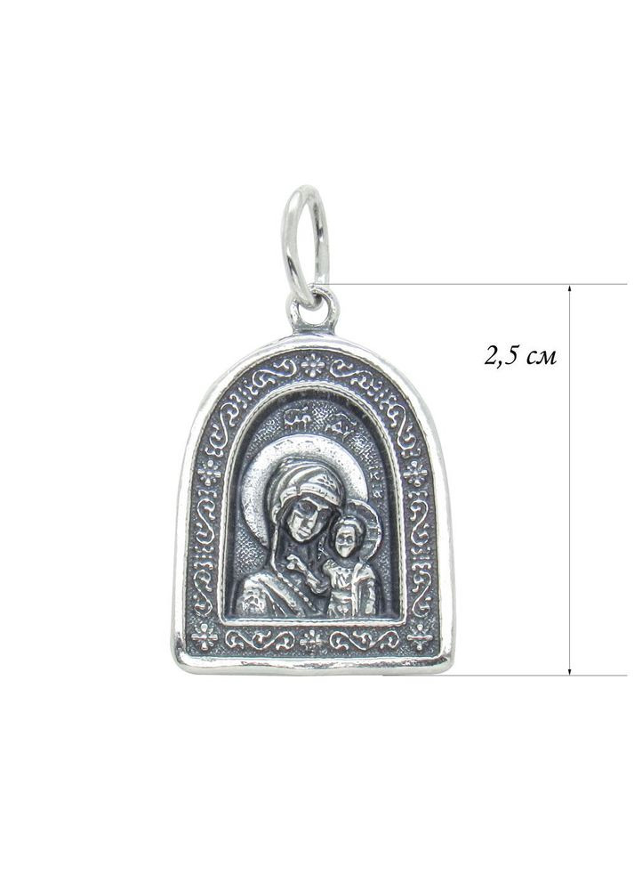 Серебряная ладанка "Казанская икона Божьей Матери 4" No Brand (350667109)