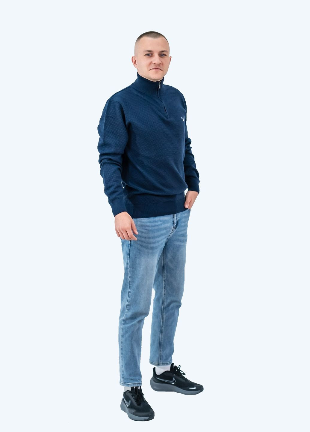 Кофта мужская Gant Classic Cotton Half Zip Sweater (303068096)