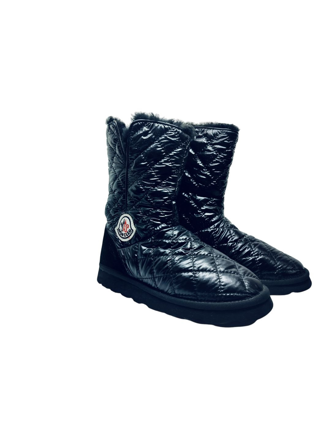 Уггі жіночі чорні стьогані Moncler (315401863)
