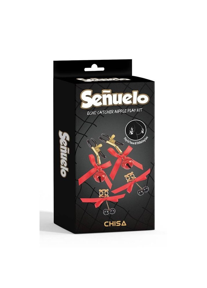 Набор зажимов на соски с колокольчиками Senuelo, 2 пары CherryLove Chisa (293293649)