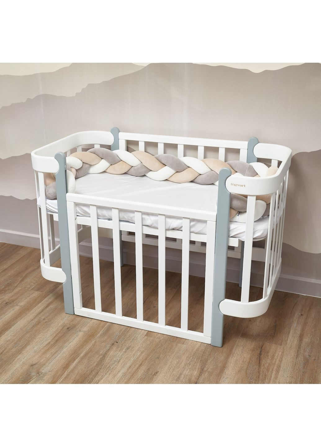 Бампер - косичка 3-х прядна 220 см бежевий Twins (372832619)