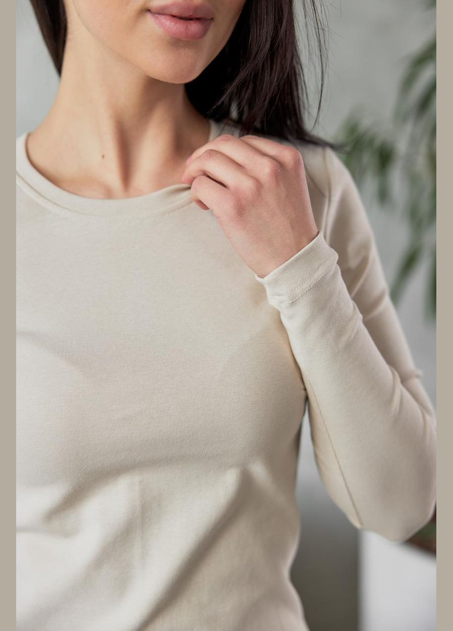 Бежевое платье с разрезом на ноге бежевое (м150) UMON