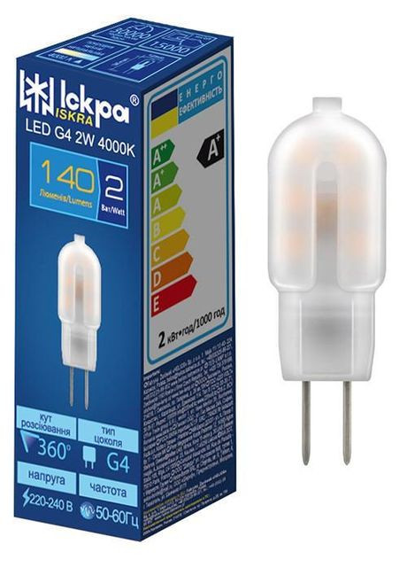 Лампа G4 LED 3W 4000K 12V Іскра No Brand (360890252)