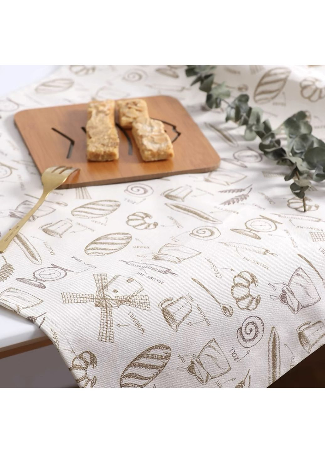 Серветка сервірувальна, текстильний плейсмат під тарілку «Хліб» (кремовий) China (366874456)