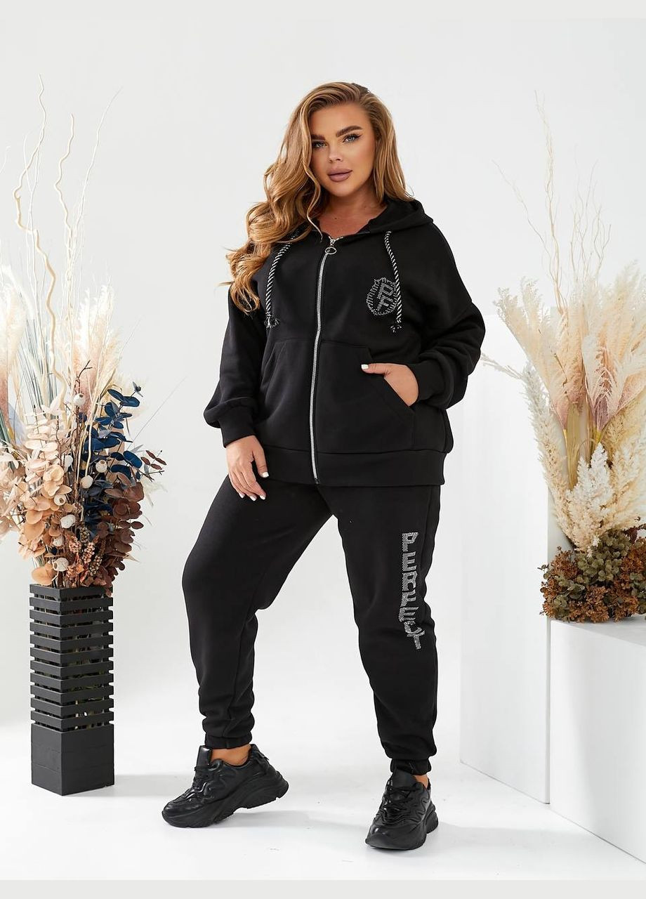 Теплий жіночий костюм на флісі колір бордо New Trend (304649713)