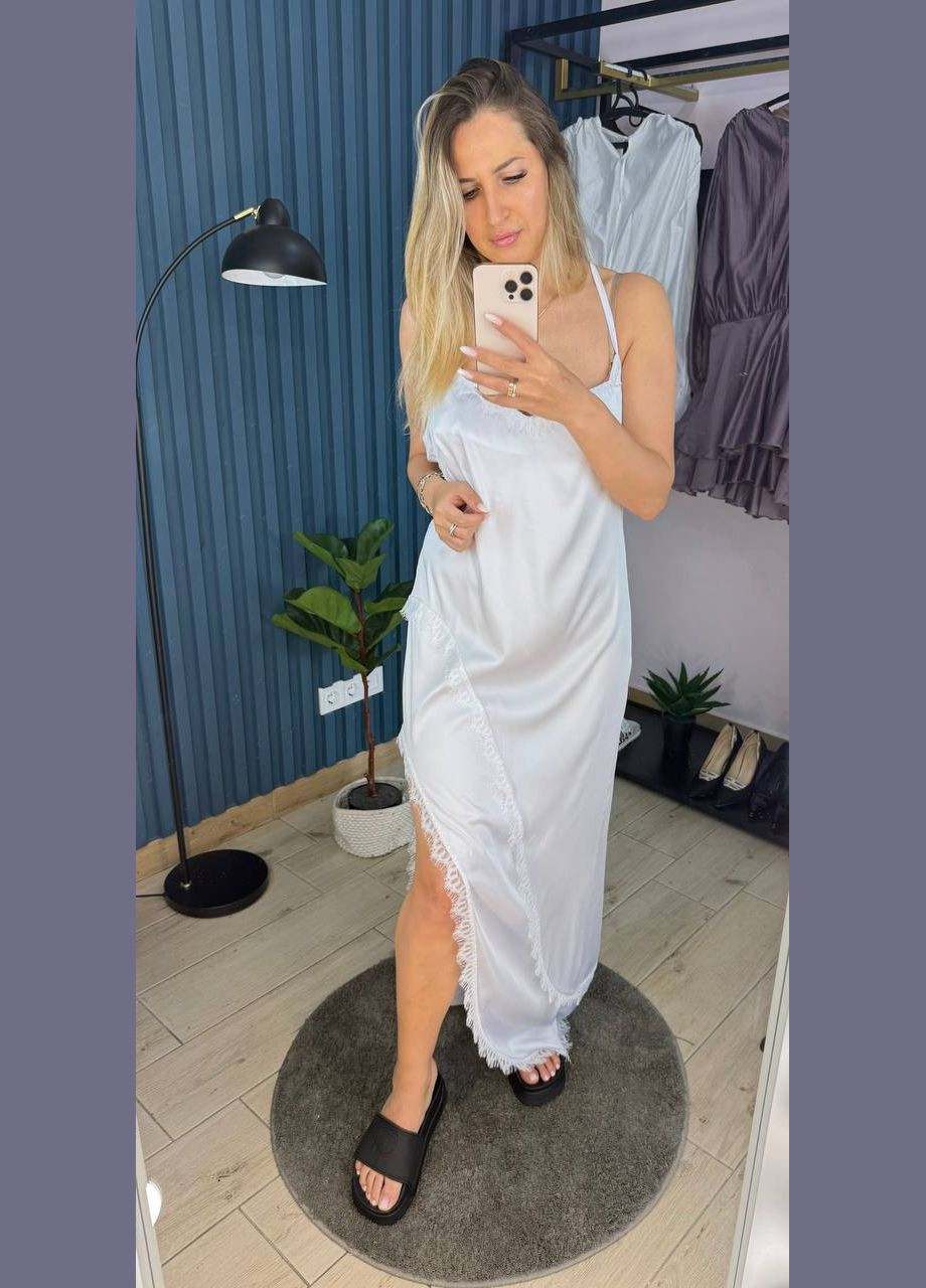 Білий вечірня сукня жіноча Гермес однотонна