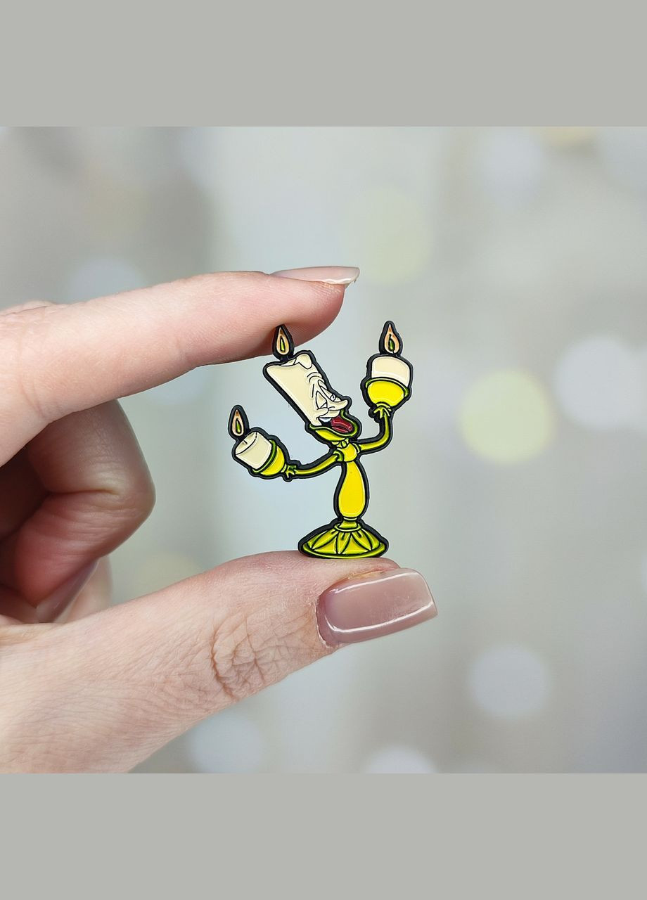 Металлический значок, пин "Канделябр Люмьер. Красавица и Чудовище. Дисней" SureGeek (314808596)