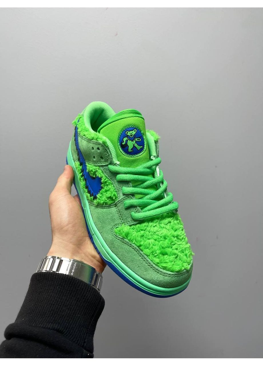 КРОССОВКИ ЖЕНСКИЕ NIKE SB DUNK X GRATEFUL DEAD BEARS GREEN НАЙК СБ ДАНК No Brand серые демисезоны (369391463)