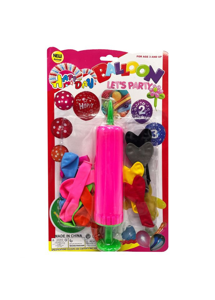 Набір Повітряних кульок "Серце" MK5479 насос, 17 шт, на аркуші Рожевий BMW (308254151)