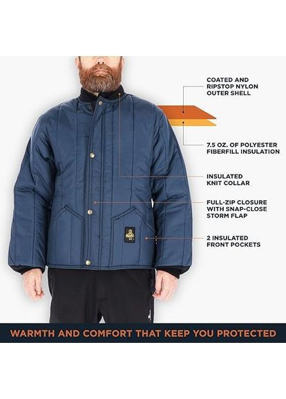 Синяя рабочая куртка Refrigiwear