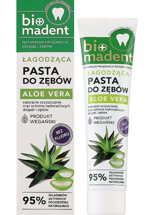 Успокаивающая зубная паста "Алоэ вера" 100ml (1108424-31101965) Bio Madent (368644043)