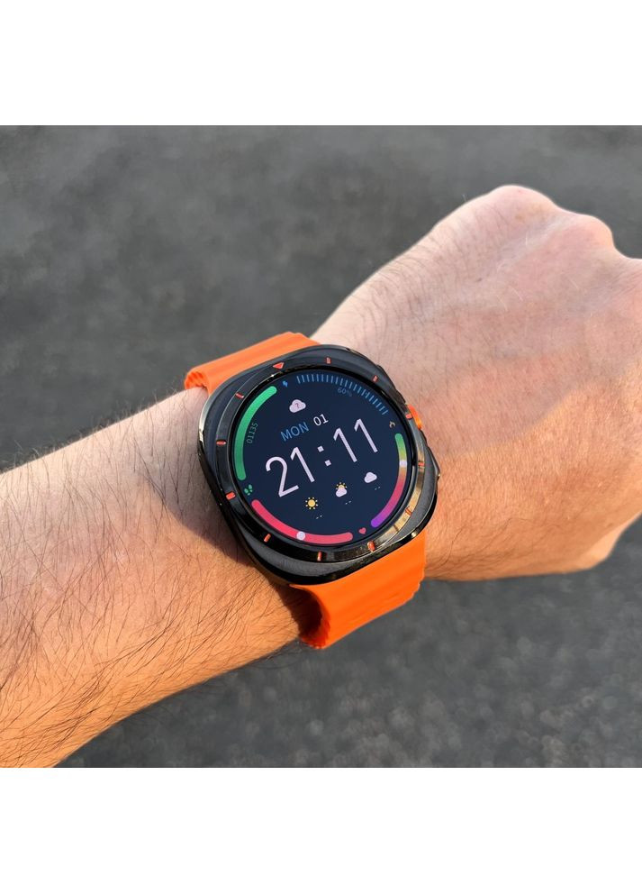 Чоловічий металевий смарт годинник Smart Watch Ultra, помаранчевий No Brand (349454522)