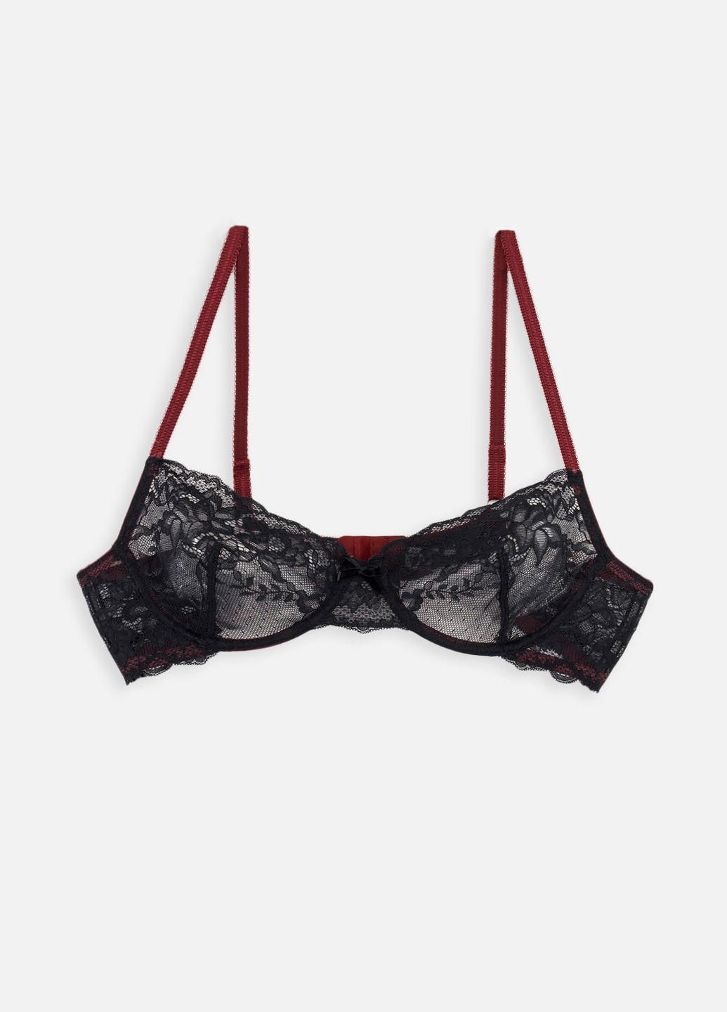 Чорний бюстгальтер жіночий, класичний колір чорний цб-00268275 Lintex мереживо