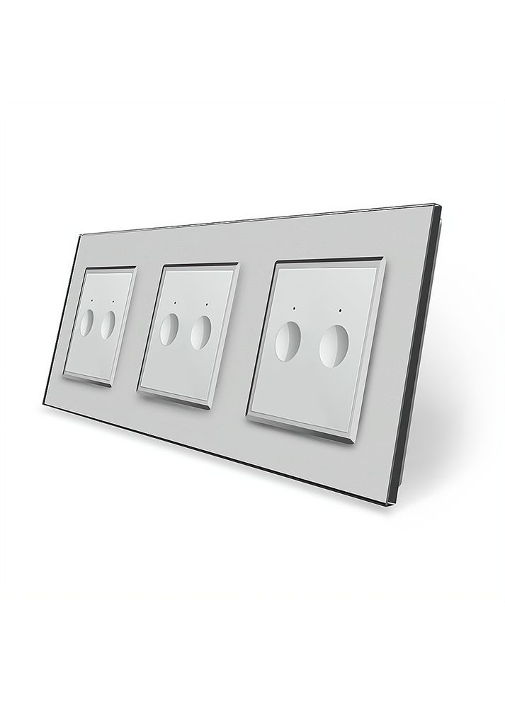 Сенсорный выключатель Sense 6 сенсоров (2-2-2) стекло (VL-C7FC2/FC2/FC2-6IP) Livolo (370970274)