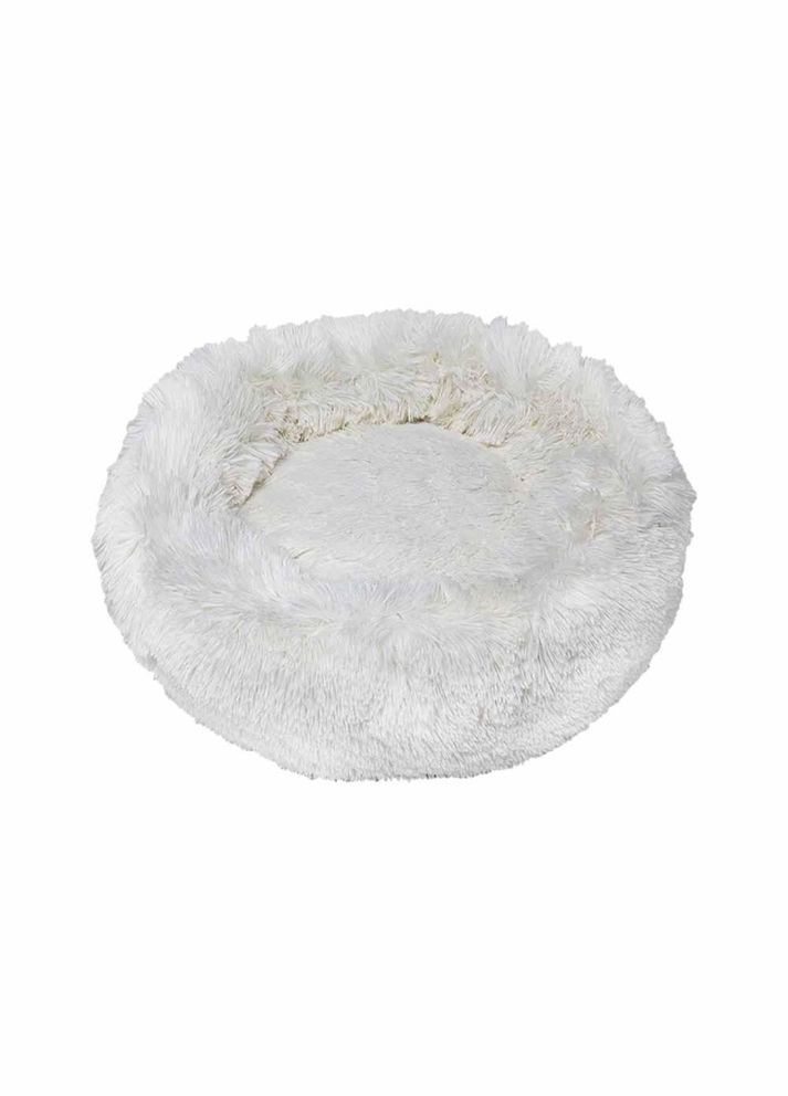 Лежанка плюшева для собак PONCHIK XL 98 см (біла) (8682250517938) Milord (313239882)