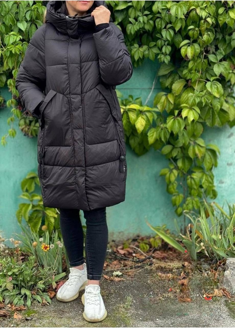 Черная демисезонная куртка оверсайз а031 черная Towmy