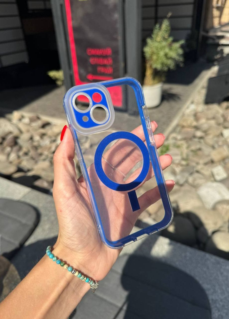 Силіконовий чохол для iPhone 13 Blue MagSafe / Айфон 13 синій з магсейф No Brand (305200577)