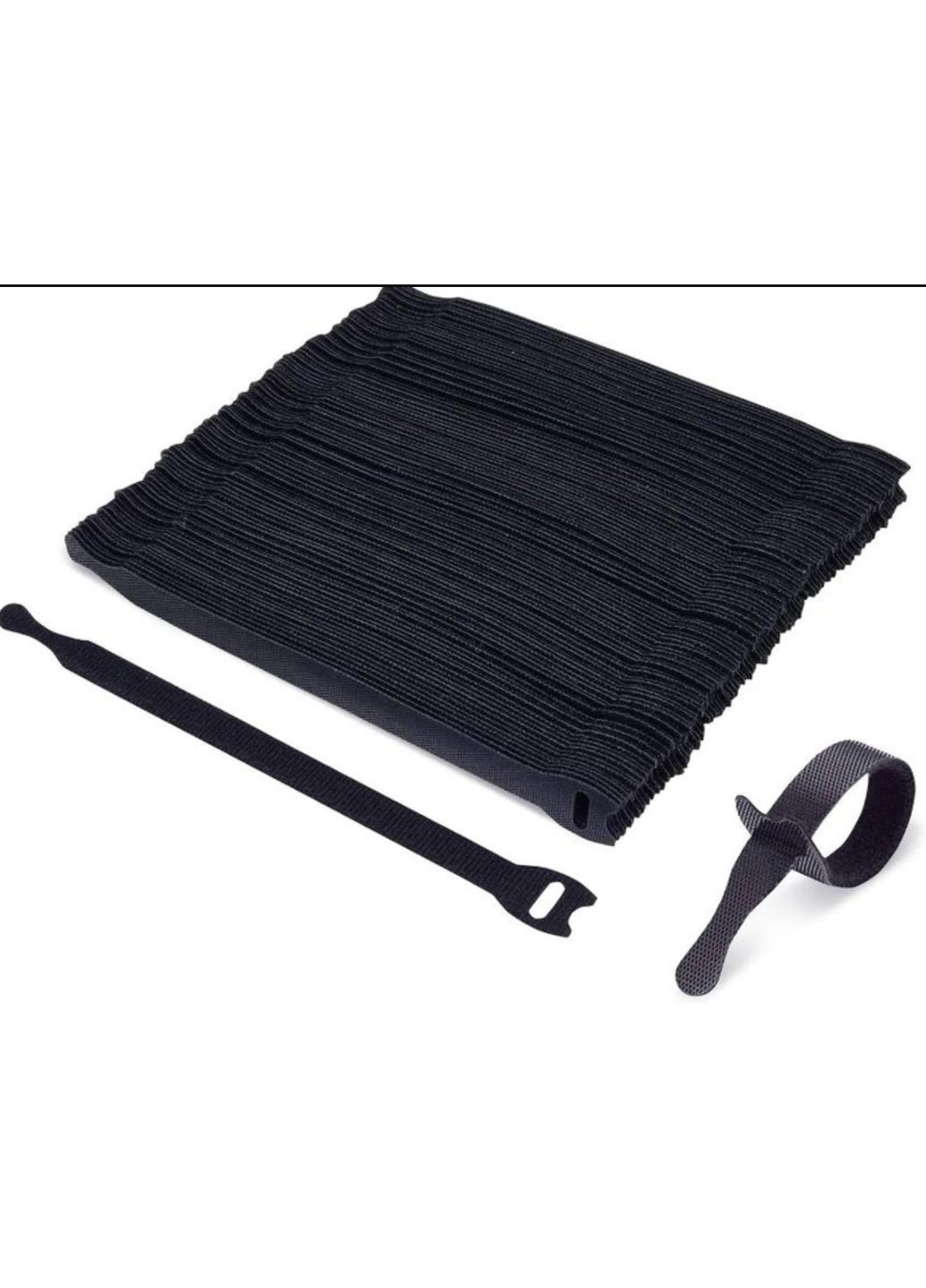 Липучка-фіксатор органайзер для кабелю дроту стяжка хомут стрепи 300 мм / 12 мм 20 шт Neon (340276178)