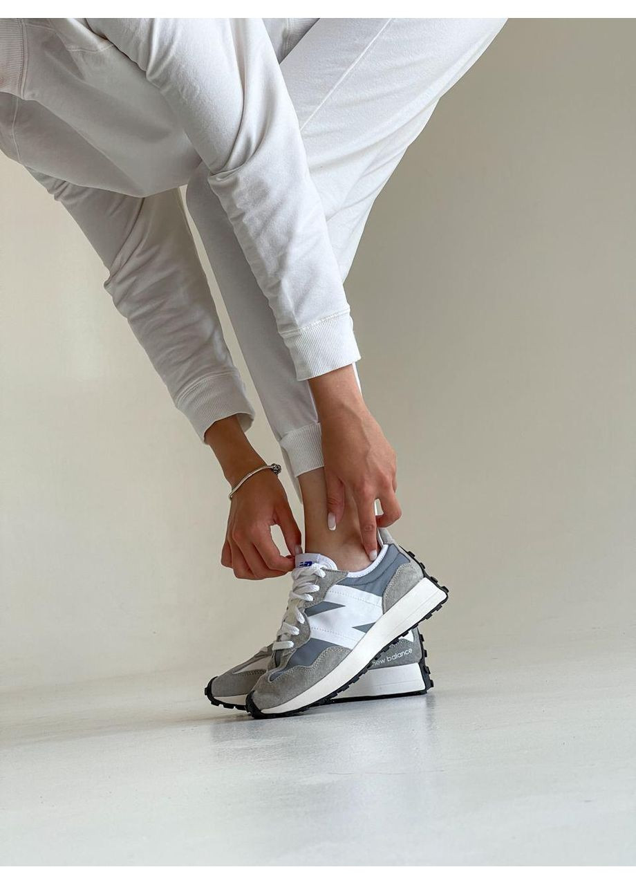 Сірі Осінні кросівки чоловічі new balance 327 grey white нью беланс 327 No Brand