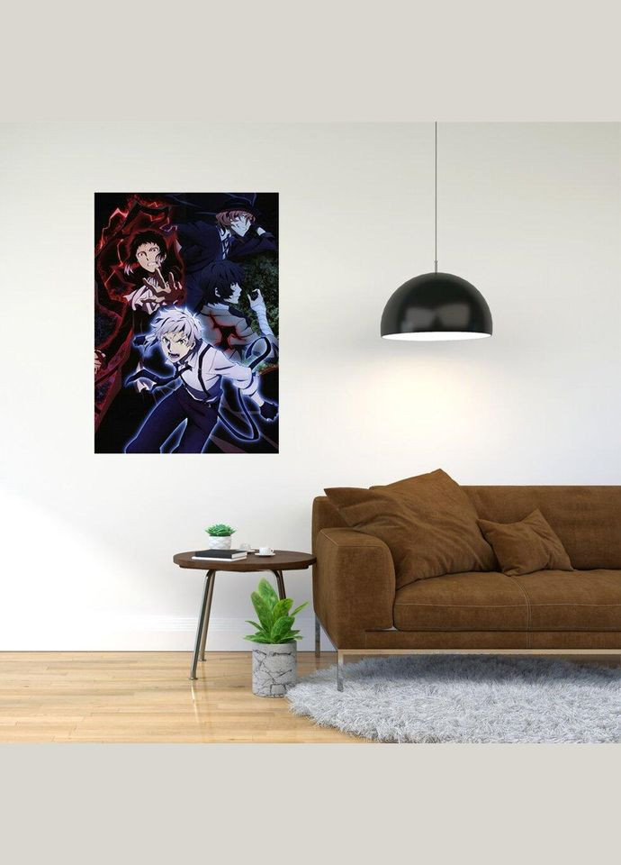 Плакат- с принтом "Bungo Stray Dogs - Проза бродячих псов (манга аниме сериал) 11" A2 A1 Кавун постер (316211054)