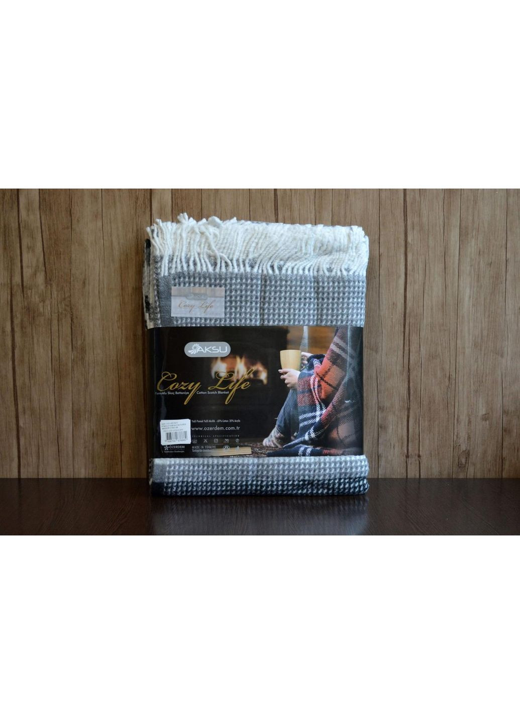 Плед 160×220 см. Cunda Gri Aksu (365814862)