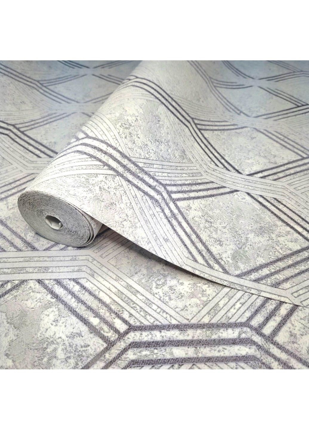 Шпалери вінілові 10.05 × 1.06 м 3687-03, сірі для спальні, вітальні, коридору, кімнати Слов'янські шпалери (340275377)