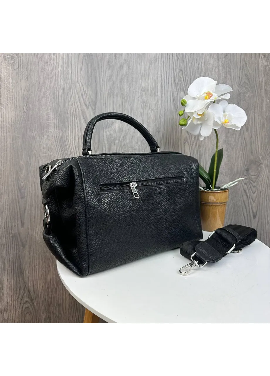 Качественная женская сумка, сумочка классическая черная No Brand 1654 (406104367)