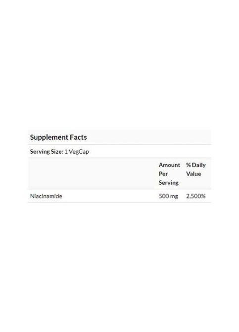 Niacinamide 500 mg 100 Veg Caps SOR04365 Solaray (303678052)