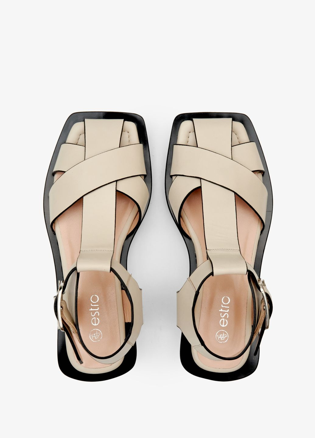 Сандалі, колір молочний Estro (324030832)