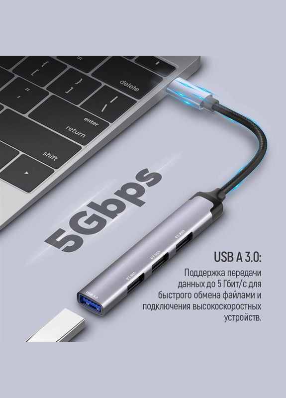 USB-хаб СolorWay USB Type-C 4-в-1 (CW-HUB04) Colorway (336957362)