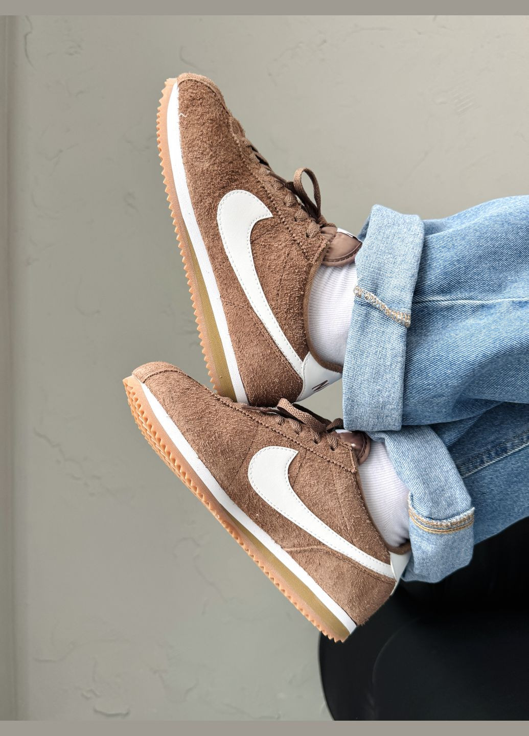 Кроссовки женские Nike Cortez Light Brown | Найк Кортез коричневые No Brand коричневые демисезоны (341089783)