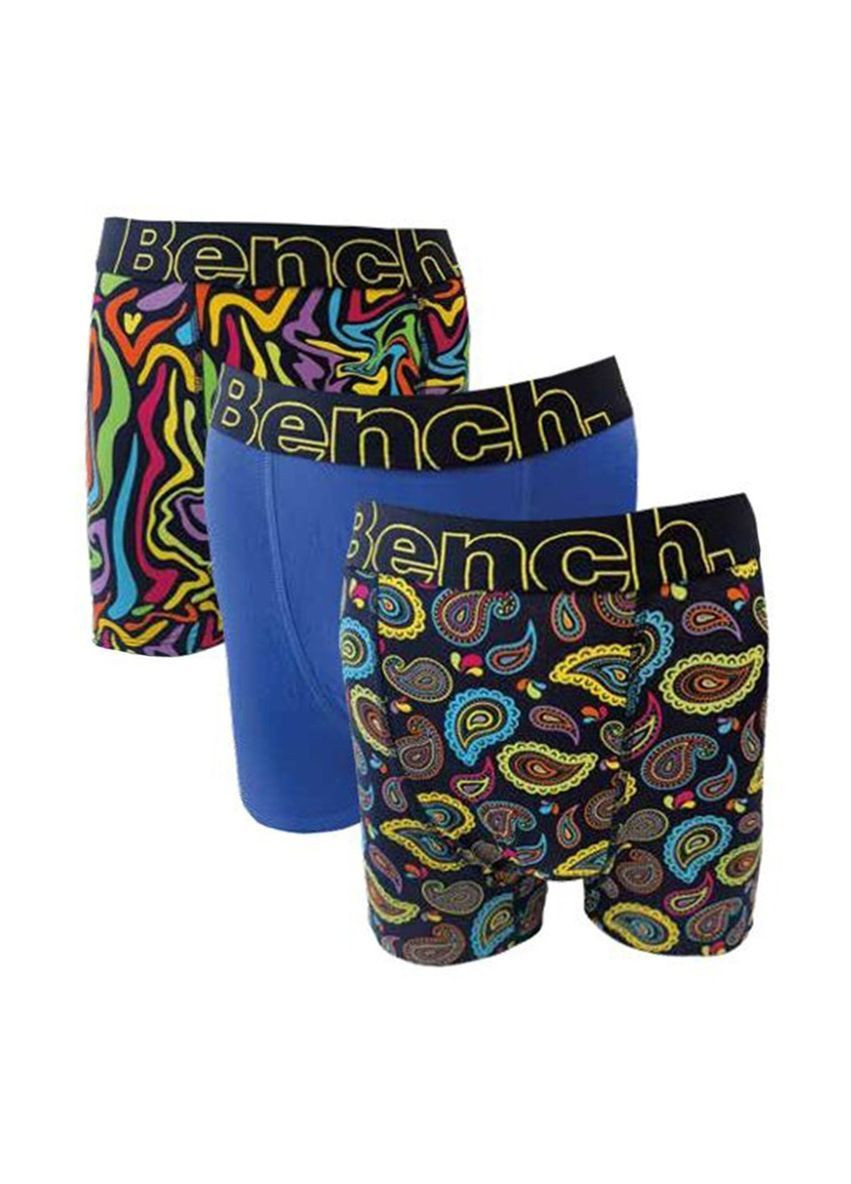 Набір чоловічих анатомічних трусів боксерів Underwear Boxer Shorts 3 шт в наборі, кольорові, індиго Bench Боксери (365756802)