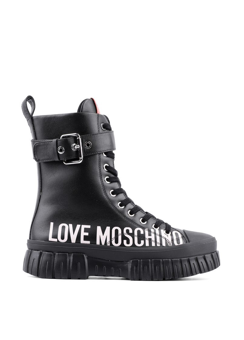 Осенние женские ботинки ja15695g1h кожа Love Moschino