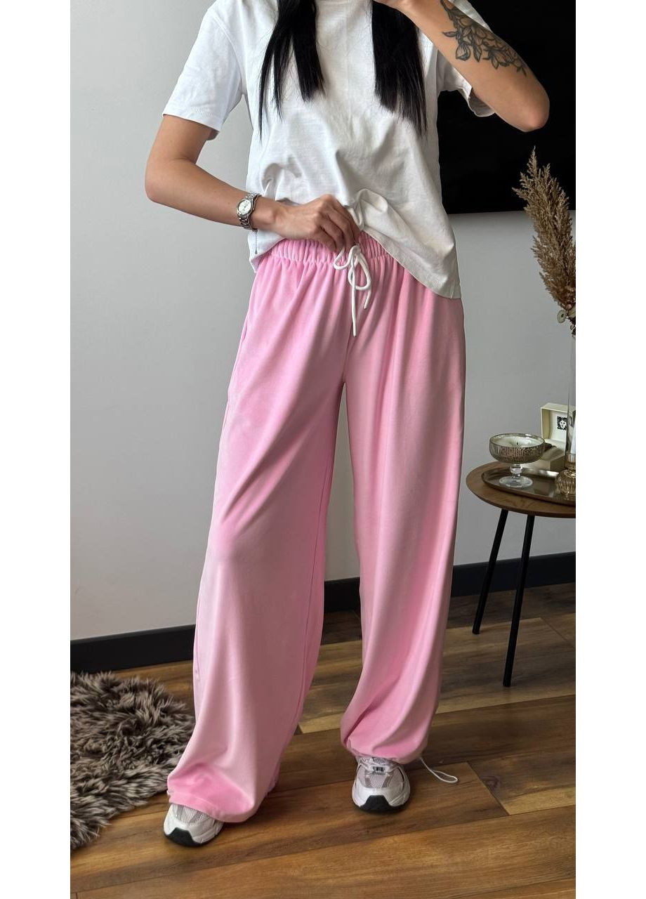 Велюрові жіночі штани з кишенями No Brand Г1469-1250/2 (355312715)