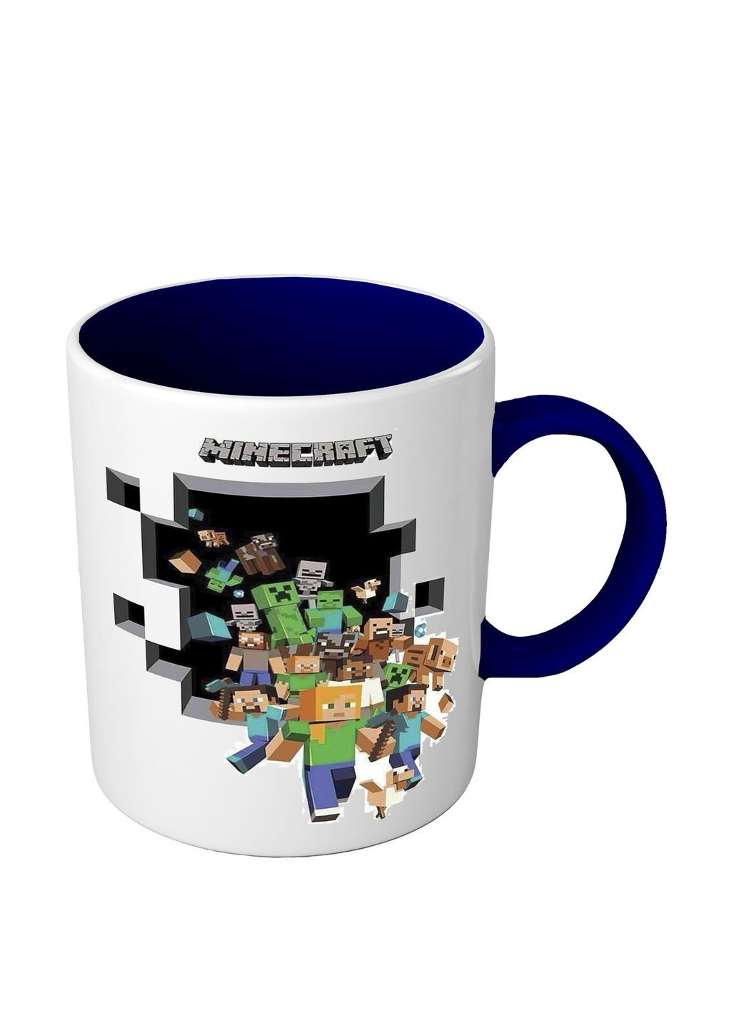 Чашка кольорова з героями з комп'ютерної гри Майнкрафт No Brand (302523673)