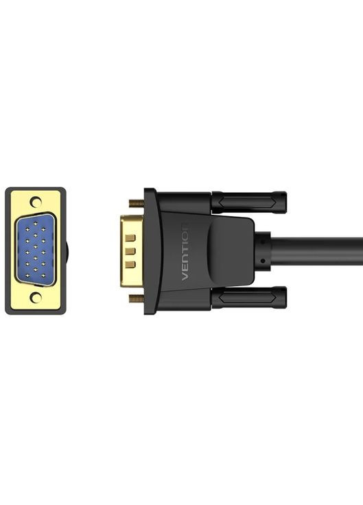 Кабель VGA 15M-15M, 1.5 м, з ферритами, чорний Vention (392011444)