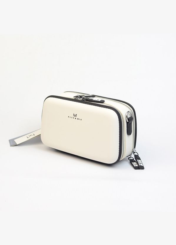 Біла жіноча маленька сумка крос боді через плече на два відділення Alex&Mia (338182407)