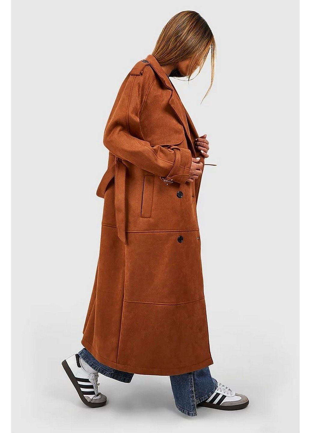 Коричневое демисезонное Пальто Boohoo