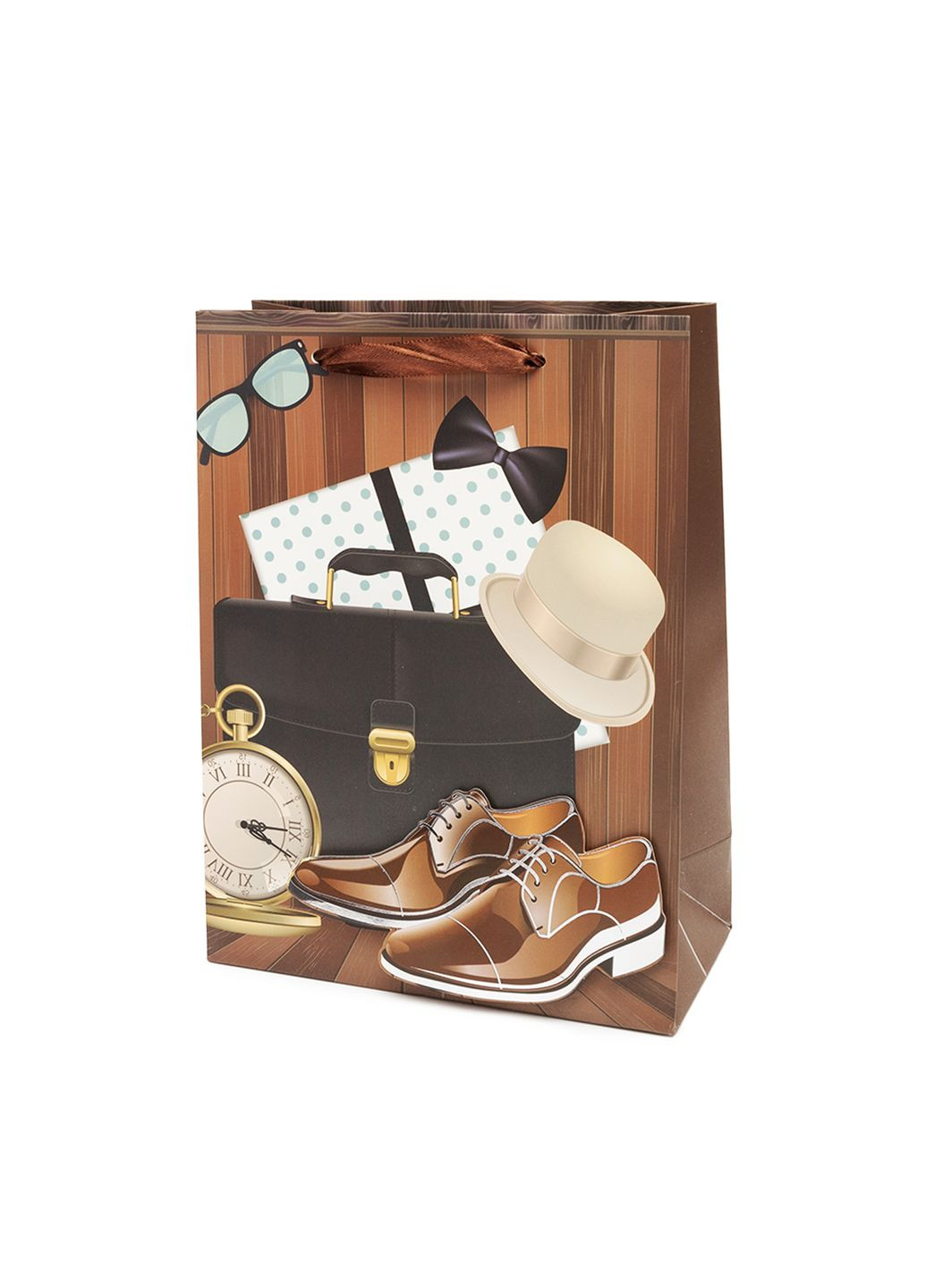 Подарунковий чоловічий пакет колір різнокольоровий CB-00258621 No Brand (314890334)