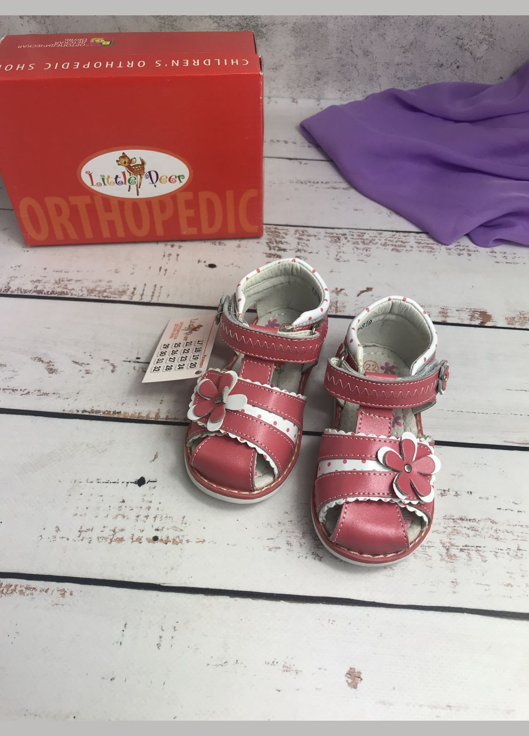 Босоніжки дитячі для дівчаток Червоний (2046) Little Deer (332056164)