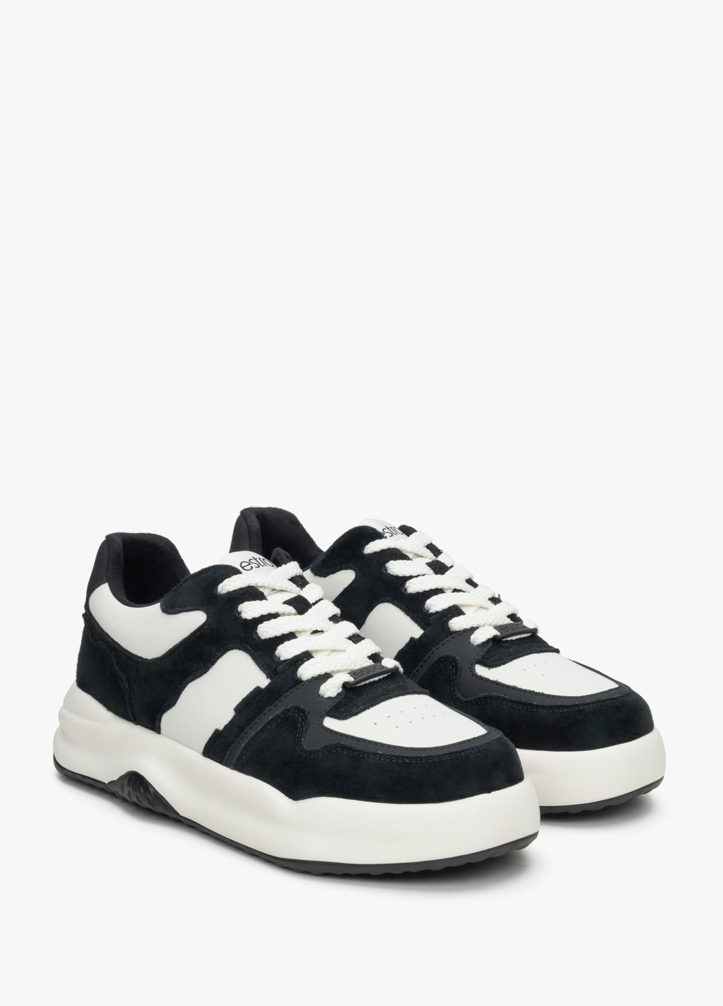 Чорні кеди низькі, колір чорний Estro