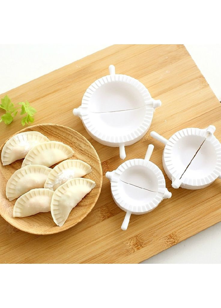Набор форм из 3-х штук для лепки вареников, пельменей (белый) China (366666372)