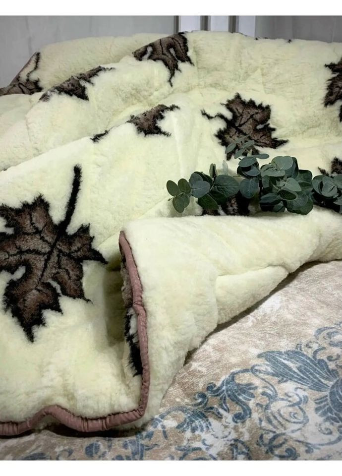 Ковдра відкрите овеча шерсть з 2-х сторін Клен Двоспальне 175х210 55230 Moda (335583454)