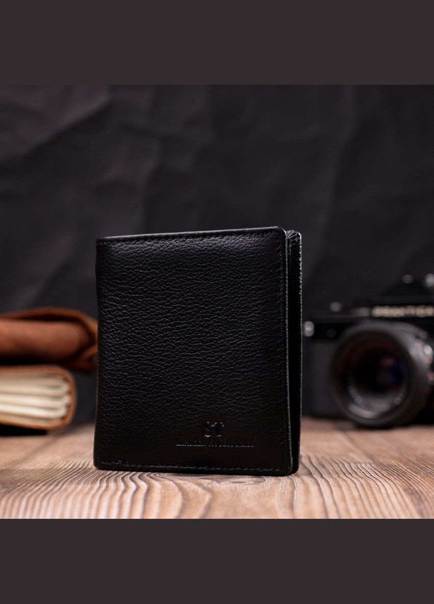 Женский кошелек из натуральной кожи с монетницей 19466 Черный st leather (306881563)