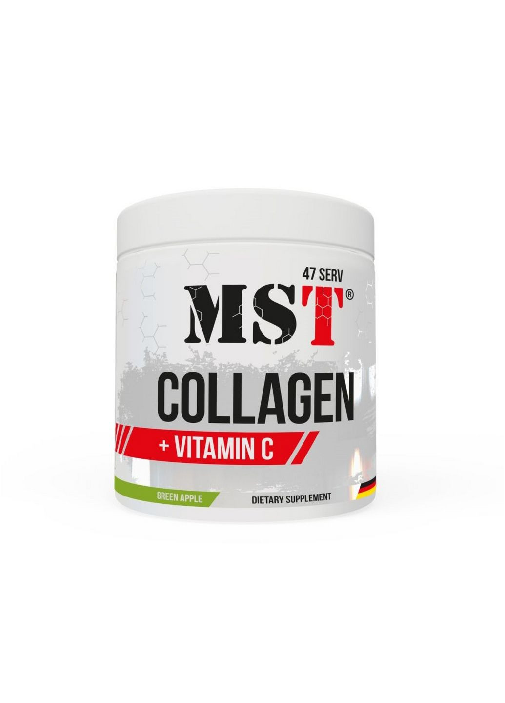 Препарат для суглобів та зв'язок Collagen + Vitamin C, 305 грам Зелене яблуко MST (293337809)