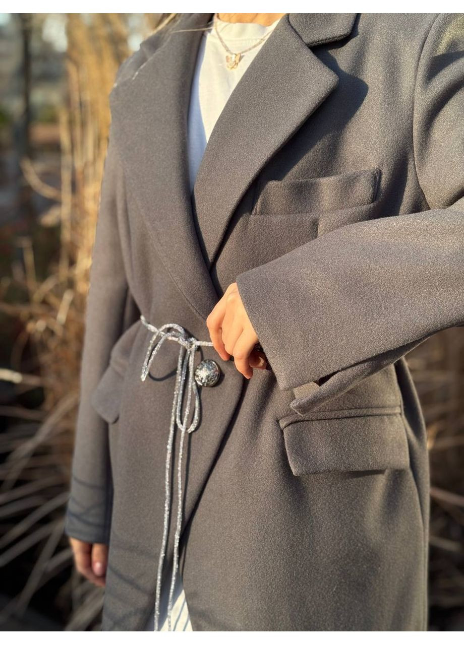 Сіре демісезонне 🖤 Піджак-пальто "Urban Grace" — заміри в описі GD/GL Модний простір