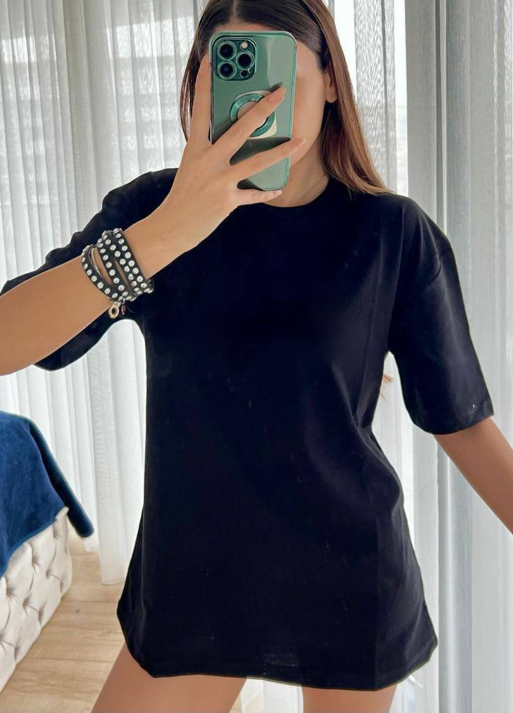 Базова однотонна футболка оверсайз Україна - (328392792)