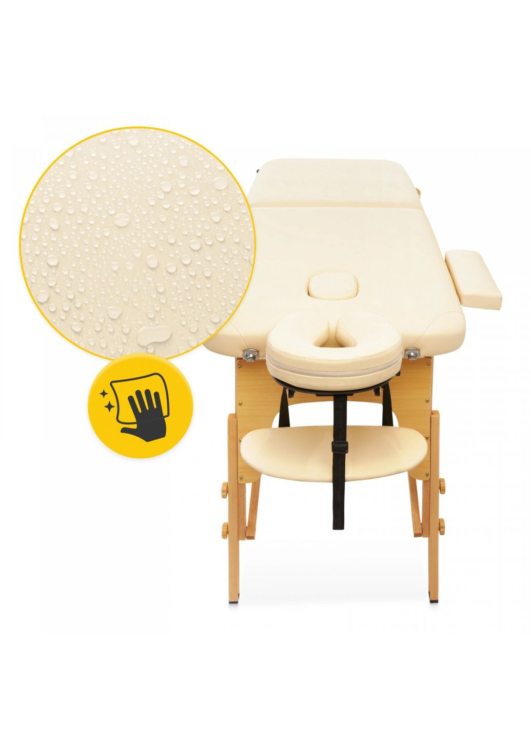 Массажный стол складной Massage Table Wood W70 Beige () 4FIZJO P-5907739318343 (341528762)